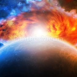 Planet landscape illustation