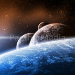 Planet landscape illustation