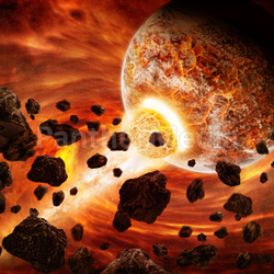Planet earth apocalypse illustration