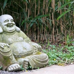 gartengestaltung silence quiet quietness japan steinfigur bamboo