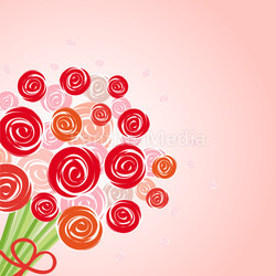 bouquet red flowers