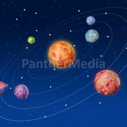 Space planets fantasy handmade universe