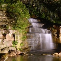 waterfall in japanese garden